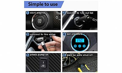 CARSUN Κομπρεσερ Αέρος Αυτοκινήτου