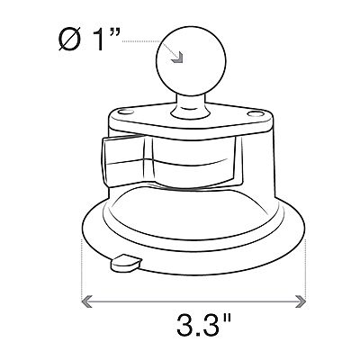 RAM Βεντουζα - για Βαση Κινητου στο ΑΥΤΟΚΙΝΗΤΟ