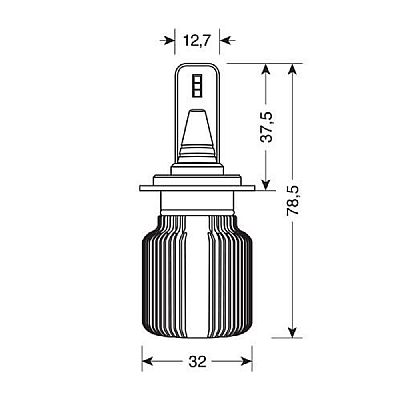 ΛΑΜΠΑ LED H7 - 6.500K 4.000lm 20W - HALO BLADE 1 ΤΕΜ