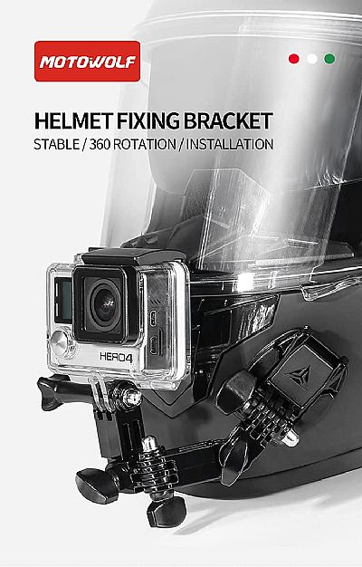 MOTOWOLF - Βαση Κρανους για Go Pro - Action Camera