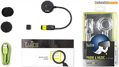 TWINS Ενδοεπικοινωνία Μονοφωνικη Bluetooth HF 1.0 DUAL Interphone ( Ευκολη τοποθετηση )