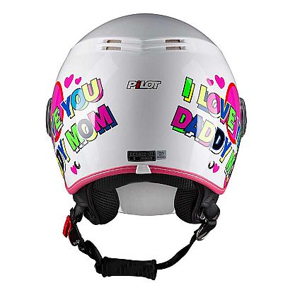 PILOT Fazer Παιδικο Jet Κρανος σε Ροζ Χρωμα με Σχεδια