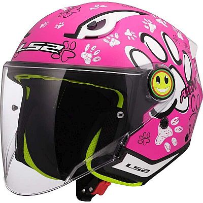LS2 Funny II Paws Gloss Ροζ - Παιδικο Jet Κρανος