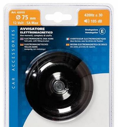 ΚΟΡΝΑ για Μηχανη η Scooter 75 mm - 12 Volt / 5A