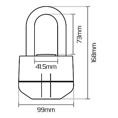 OXFORD Λουκετο Δισκοφρενου και Αλυσιδας - BIG BOSS 16 mm με ΣΥΝΑΓΕΡΜΟ