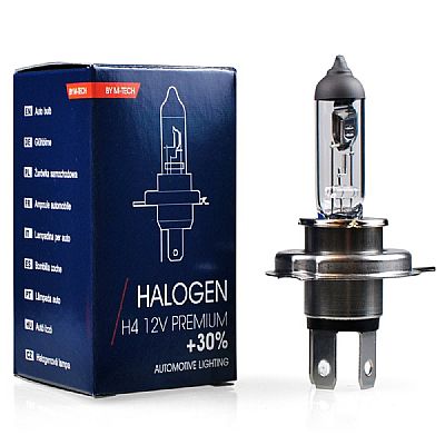 ΛΑΜΠΑ H4 ΑΛΟΓΟΝΟΥ | 12V 60/55W P43t - PREMIUM + 30% MORE LIGHT