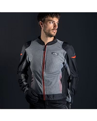LS2 Καλοκαιρινο Μπουφαν Μηχανης - AIRY Γκρι Μαυρο Κοκκινο