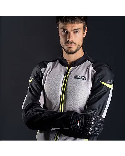 LS2 Καλοκαιρινο Μπουφαν Μηχανης - AIRY GREY YELLOW