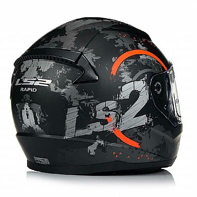 LS2 RAPID - CIRCLE MATT ΜΑΥΡΟ FLUO ΠΟΡΤΟΚΑΛΙ