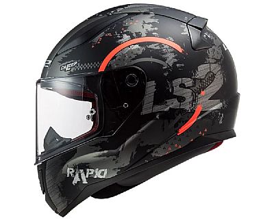 LS2 RAPID - CIRCLE MATT ΜΑΥΡΟ FLUO ΠΟΡΤΟΚΑΛΙ