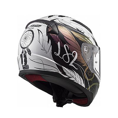 LS2 RAPID II BOHO Gloss Λευκό μαύρο ροζ