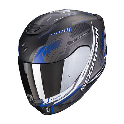SCORPION EXO-391 HAUT MAT BLACK SILVER BLUE