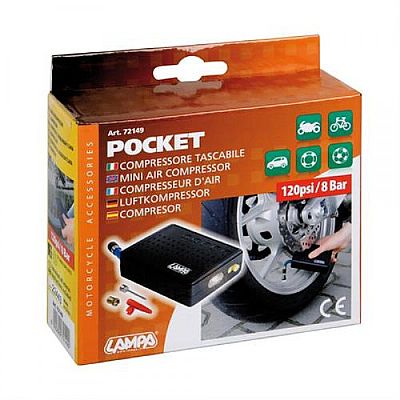 LAMPA ΚΟΜΠΡΕΣΕΡ ΑΕΡΑ POCKET SIZE, ΜΕ LED