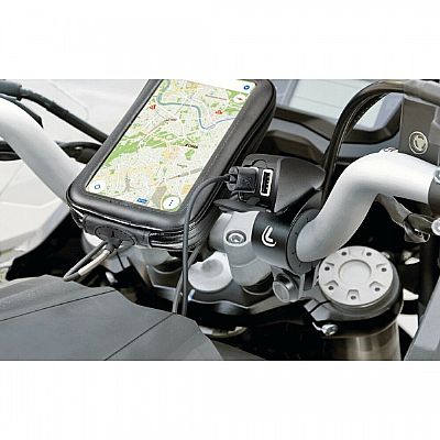 ΑΔΙΑΒΡΟΧΟΣ ΦΟΡΤΙΣΤΗΣ ΜΗΧΑΝΗΣ USB ΔΙΠΛΟΣ για Τιμονι Μηχανης ( Fast Charge )