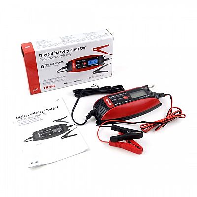 AMIO ΦΟΡΤΙΣΤΗΣ ΜΠΑΤΑΡΙΑΣ για Μηχανη και Αυτοκινητο 2A/4A LCD φωτισμο 6/12V 1.2-120AH