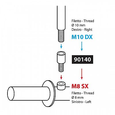ΑΝΤΑΠΤΟΡΑΣ ΓΙΑ ΚΑΘΡΕΠΤΗ ΜΗΧΑΝΗΣ M10DX > M8SX - 1ΤΕΜ