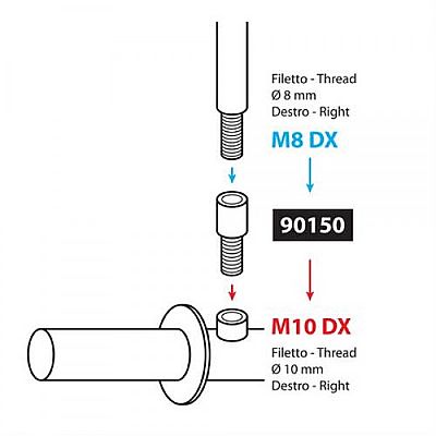 ΑΝΤΑΠΤΟΡΑΣ ΓΙΑ ΚΑΘΡΕΠΤΗ ΜΗΧΑΝΗΣ M8 DX > M10 DX -1ΤΕΜ